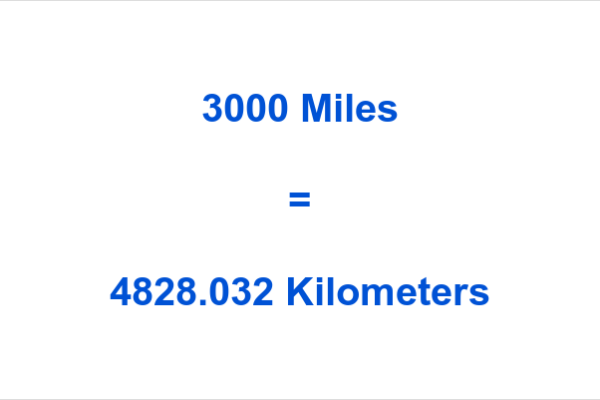 3 000 km to miles