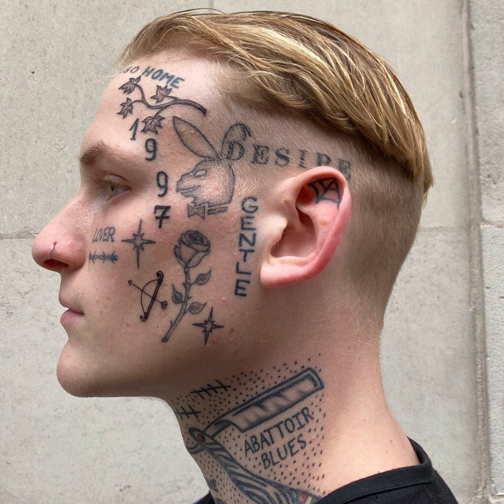side face tattoo