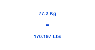 77.2 kg to lbs