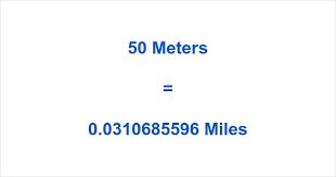 50 meters to miles
