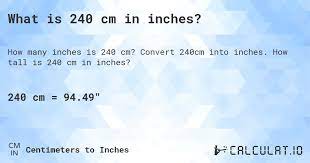 240cm to inches