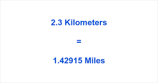 2.3 km to miles